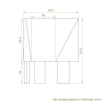 Einlauftrichter 45 x 40 mm | Sonderanfertigung