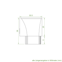 Einlauftrichter 30 x 40 mm | Sonderanfertigung