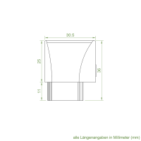 Einlauftrichter 30 x 40 mm | Sonderanfertigung
