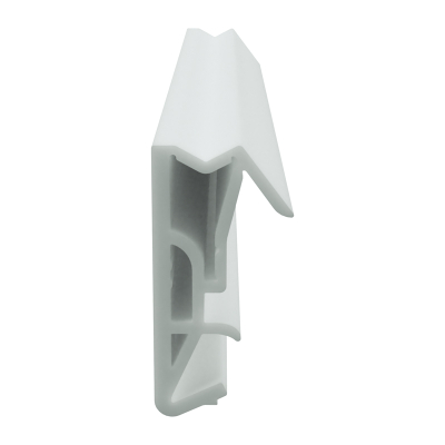 3D Modell der Flügelfalzdichtung FF113 in weiß für seitliche Nuten.