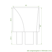 Einlauftrichter 42 x 44 mm | Sonderanfertigung