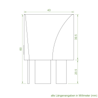 Einlauftrichter 42 x 44 mm | Sonderanfertigung