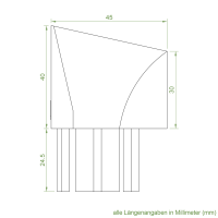 Einlauftrichter 45 x 43 mm | Sonderanfertigung