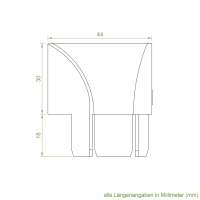 Einlauftrichter 45 x 40 x 29 mm | Sonderanfertigung ähnlich Schweiker Modell Nr.12