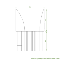 Einlauftrichter 31 x 38 mm | Sonderanfertigung
