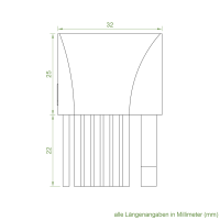 Einlauftrichter 31 x 38 mm | Sonderanfertigung