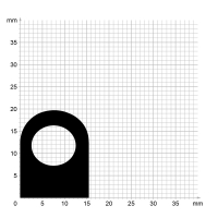 Zeichnung des Dichtungsprofils der Schlauchdichtung SL055.