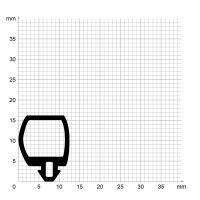 Zeichnung des Dichtungsprofils der Schlauchdichtung SL068.