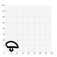 Zeichnung des Dichtungsprofils der Schlauchdichtung SL073.