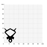 Zeichnung des Dichtungsprofils der Schlauchdichtung SL081.