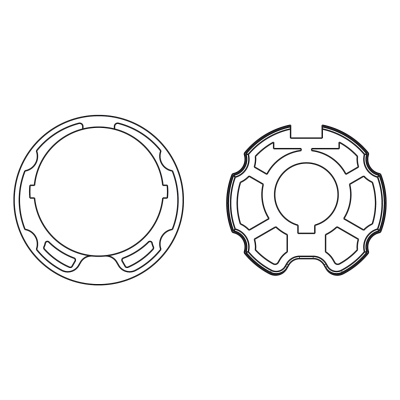 Adapter-Mitnehmer-Set für Nutrohr mit Flachnut D 78 F.