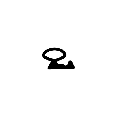 Muster - Anschlagdichtung AS083 | schwarz | ca. 10 cm