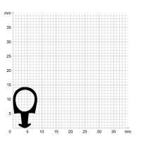 Zeichnung des Dichtungsprofils der Schlauchdichtung SL110.