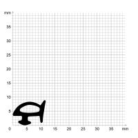 Zeichnung des Dichtungsprofils der Schlauchdichtung SL117.