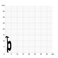 Zeichnung des Dichtungsprofils der Anschlagdichtung AS098.