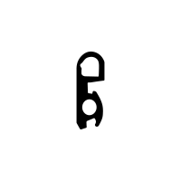 Muster - Anschlagdichtung AS116 | schwarz | ca. 10 cm