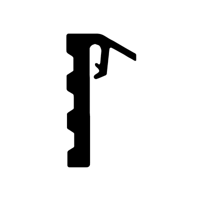 3D Modell der Verglasungsdichtung VG144 in schwarz für Trockenverglasungen.