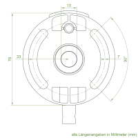 Geiger Kegelradgetriebe K104 | Untersetzung 3:1 | für rechts & links | für 40 mm Rundwelle