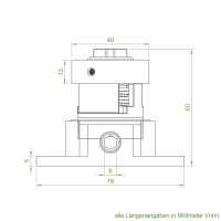 Geiger Kegelradgetriebe K104 | Untersetzung 3:1 | für rechts & links | für 40 mm Rundwelle