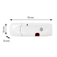 Somfy TaHoma Z-Wave USB Modul mit Bemaßung.