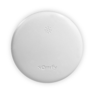 Somfy Bidirektionaler Funk-Sonnensensor Sunis WireFree io in weiß.