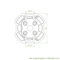 Elero Motorlager | mit Langloch | für RevoLine S Antriebe