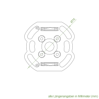 Elero Motorlager | mit Langloch | für RevoLine S Antriebe