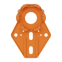 Technische Zeichnung des Elero Universal Motorlagers mit Bemaßung.