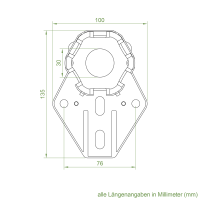 Elero Universal Motorlager | Kunststoff | bis 50 Nm | für RevoLine M Antriebe