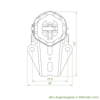 Elero Ausrastbares Universal Motorlager | Kunststoff | bis 30 Nm | für RevoLine M Antriebe