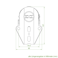 Elero Ausrastbares Universal Motorlager | Kunststoff | bis 30 Nm | für RevoLine M Antriebe