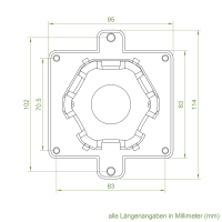 Elero Motorlager | für SKS Aufsatzkästen | bis 50 Nm | für RevoLine M Antriebe