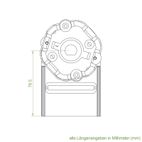 Elero Motorlager für Vorbauelemente | Einbau links | Kastengröße 150 mm | für RevoLine M Antriebe