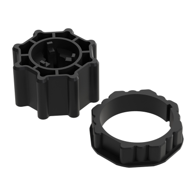 Adapter-Mitnehmer-Set für Achtkant-Stahlwelle SW60 für Elero RevoLine M Antriebe.