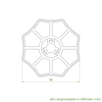 Elero Adapter-Mitnehmer-Set | Achtkant-Stahlwelle SW 102 | für Elero RevoLine L Antriebe