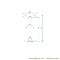 Elero Stern Motorlager | 60 mm Teilkreis | für Elero RevoLine M/L Antriebe
