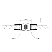 Duschdichtung DD035 | transparent | 180 Grad | mit Magnet