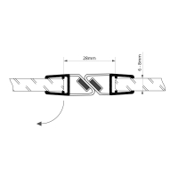 Duschdichtung DD036 | transparent | 180 Grad | mit Magnet