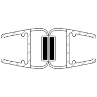 Duschdichtung DD043 | transparent | 180 Grad | mit Magnet
