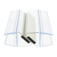 Duschdichtung DD044 | transparent | 180 Grad | mit Magnet