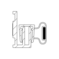 Duschdichtung DD037 mit Trägerprofil | selbstklebend | transparent | mit Magnet