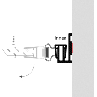 Duschdichtung DD037 mit Trägerprofil | selbstklebend | transparent | mit Magnet