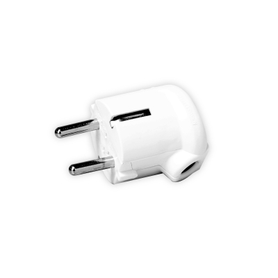 Schutzkontakt-Stecker in weiß.