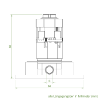 Geiger Kegelradgetriebe K113 | Untersetzung 4:1 | rechts & links umschaltbar | für SW 40