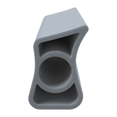 3D Modell der Stahlzargendichtung SZ317 in grau für senkrechte Nuten zum Tüblatt.