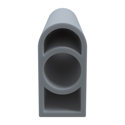 3D Modell der Stahlzargendichtung SZ318 in grau für senkrechte Nuten zum Tüblatt.