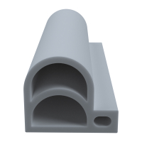 3D Modell der Stahlzargendichtung SZ328 in grau für senkrechte Nuten zum Tüblatt.
