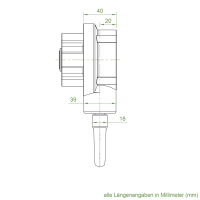 Geiger Markisengetriebe MKG 002 | 3:1 | blank | für 70 mm Nutrohr | Zinköse | mit Endanschlag