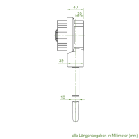 Geiger Markisengetriebe MKG 013 | 7,8:1 | blank | für 78 (85) mm Nutrohr | verl. Öse | mit Endanschlag