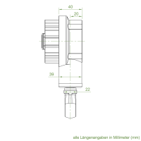 Geiger Markisengetriebe MKG 014 | 7,8:1 | weiß | für 78 (85) mm Nutrohr | Kunststofföse | mit Endanschlag